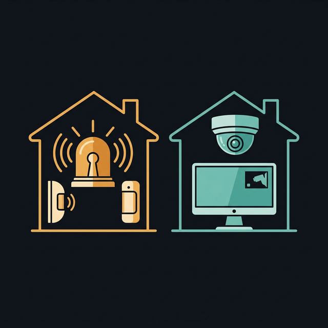 Vergleich Alarmanlage vs Überwachungskamera